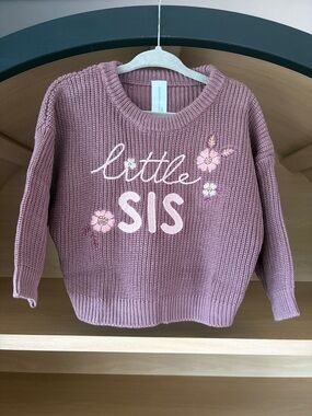 ✨$15✨Modern Moments "Little Sis" Sweater |
Purple | 12M